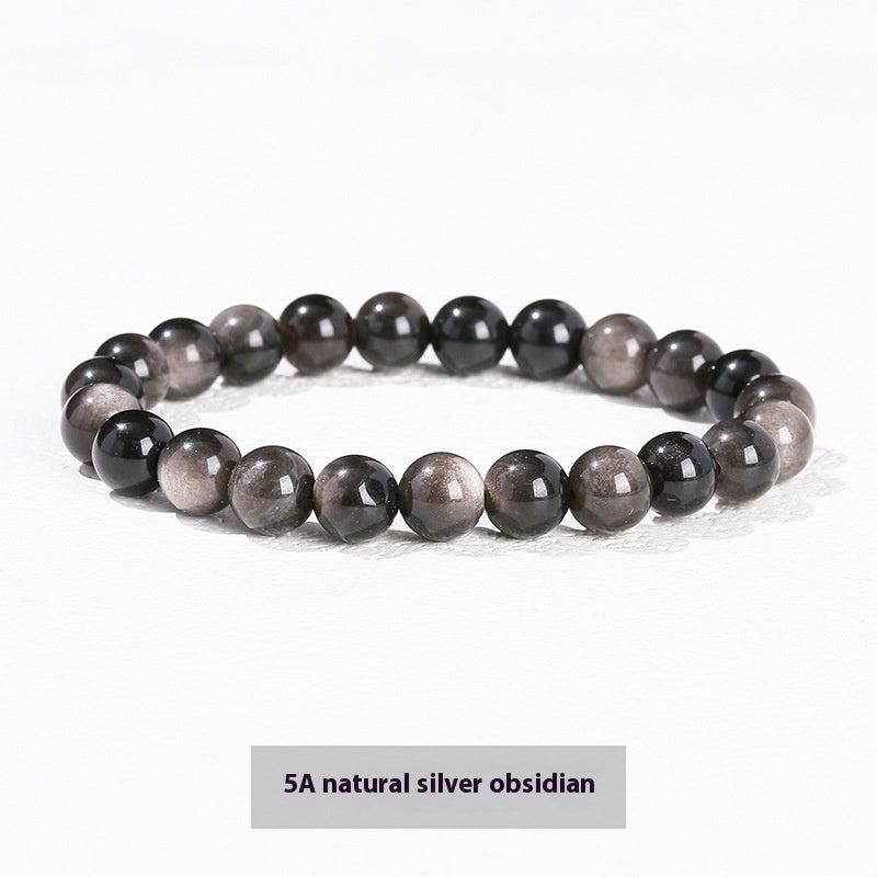 Natural Crystal Simple Single Circle Citrine Bracelet