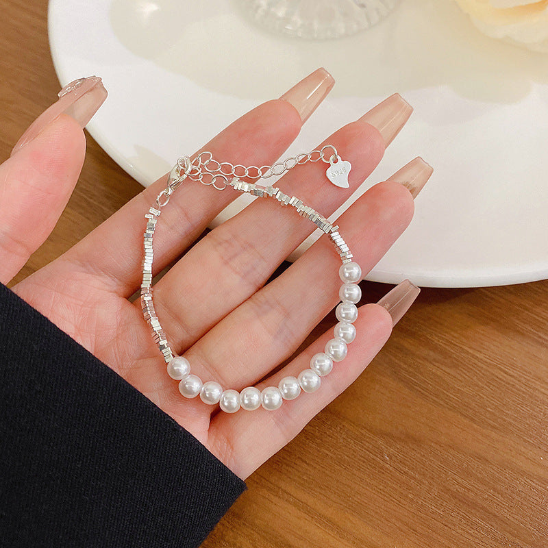 Versatile Beaded Women's Pearl Bracelet Ornament