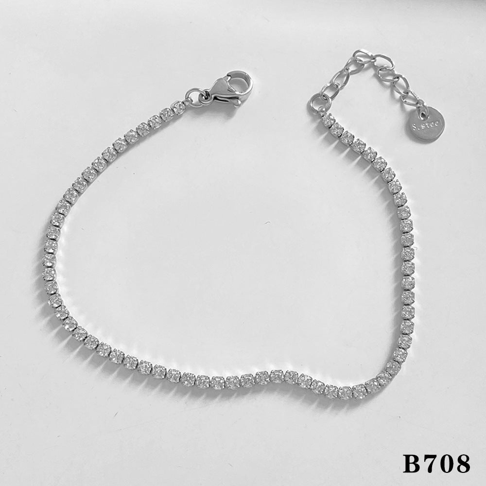 Women's European And American Twin Beaded Heart Bracelet