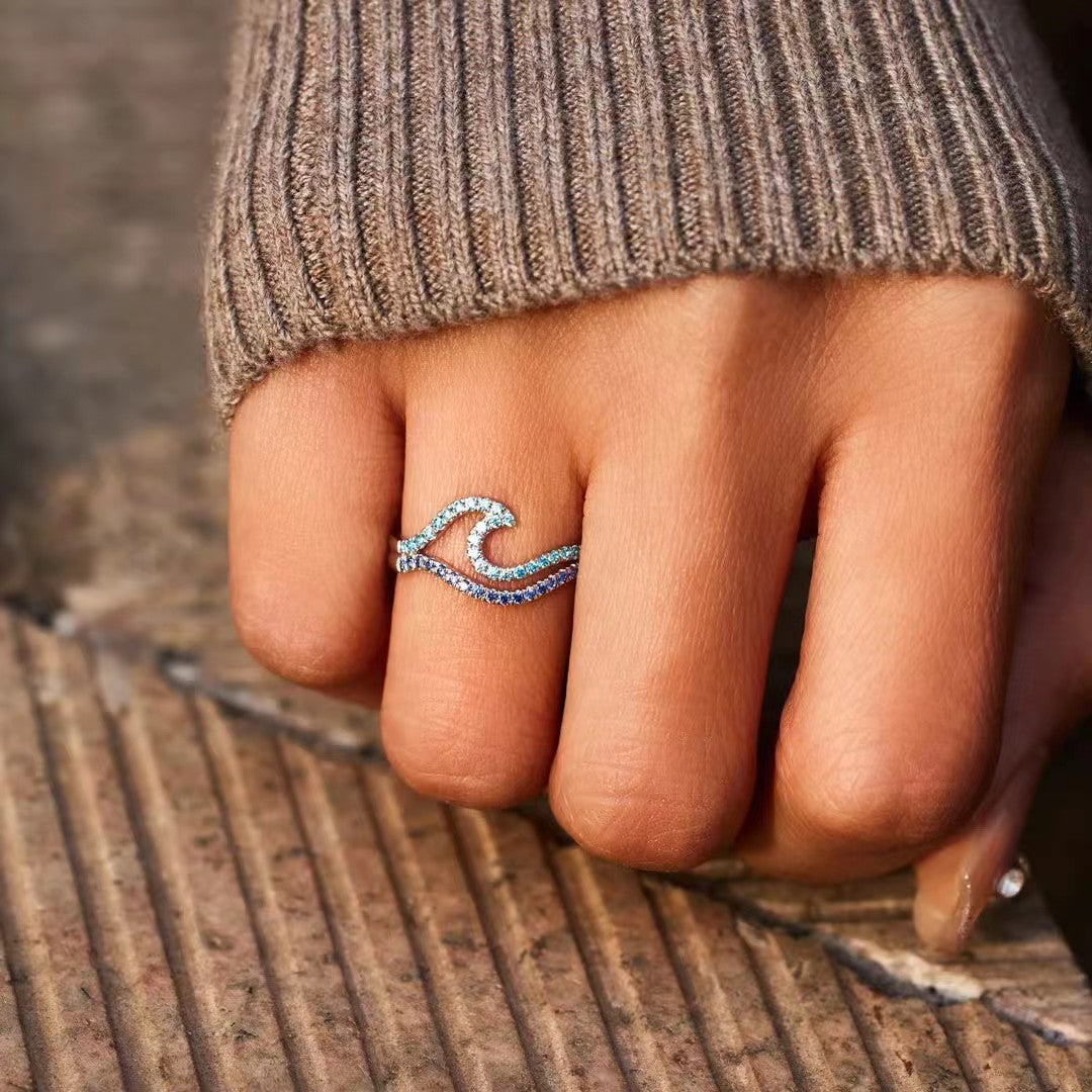 Women's Fashion Personalized New Wave Bracelet Ring
