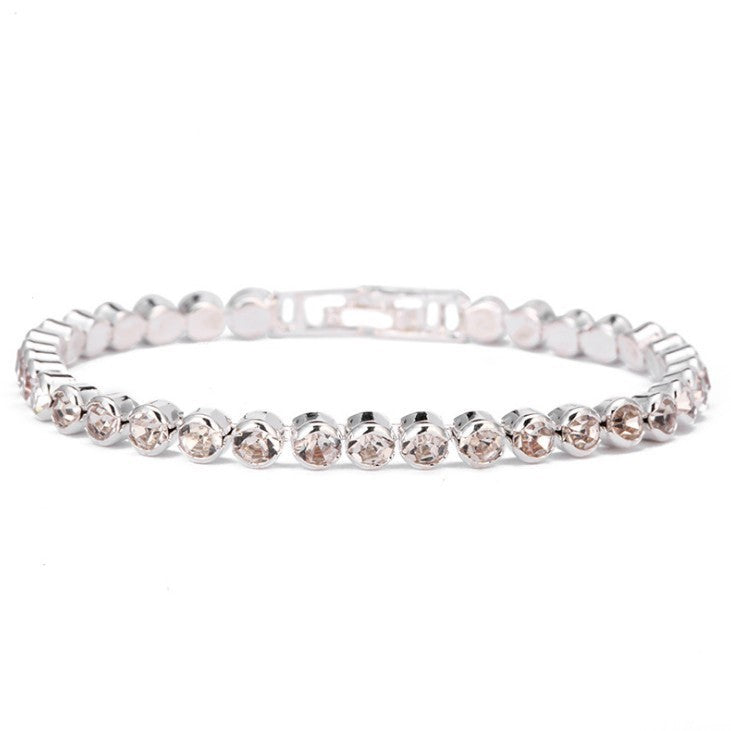 Women's Korean-style Crystal Silver-plated Bracelet