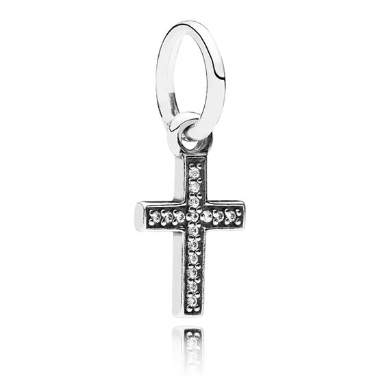 Pandora Symbol of Faith Cross with Clear CZ Pendant – Elegant Gift Jewelry Set