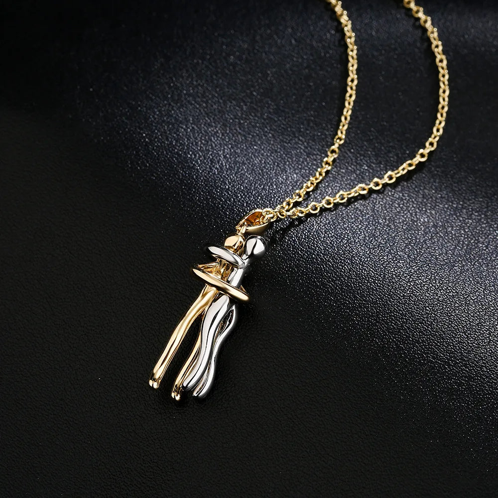 Unique Geometric Design Pendant Necklaces for Women Girls,Delicate Silver Gold Colour Accessories, Stainless Steel Chain Jewelry
