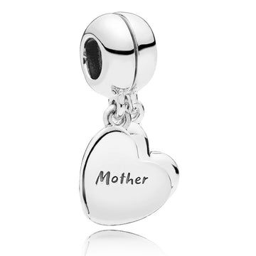 Pandora Mother & Son Heart Split Dangle Charm – Elegant Gift Jewelry Set