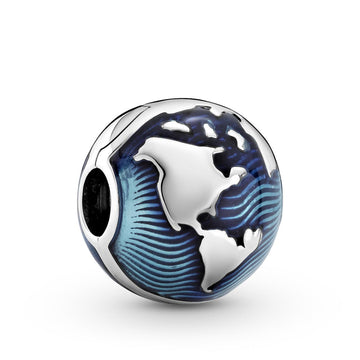 Pandora Blue Globe Clip Charm – Elegant Gift Jewelry Set