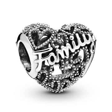 Pandora Family Heart Charm – Elegant Gift Jewelry Set