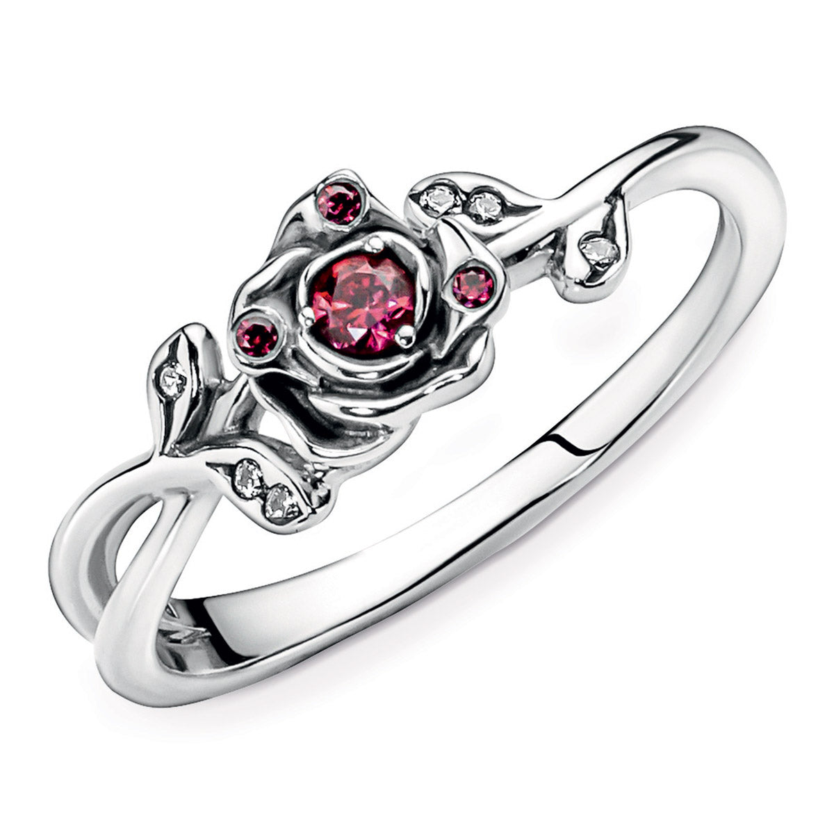 Pandora Disney Beauty and the Beast Rose Ring – Elegant Gift Jewelry Set