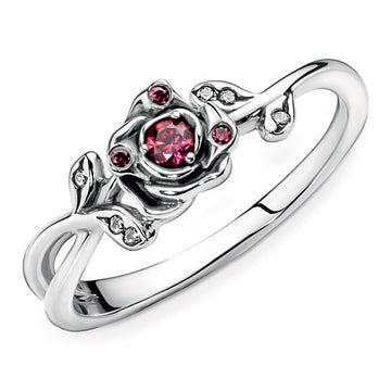 Pandora Disney Beauty and the Beast Rose Ring – Elegant Gift Jewelry Set