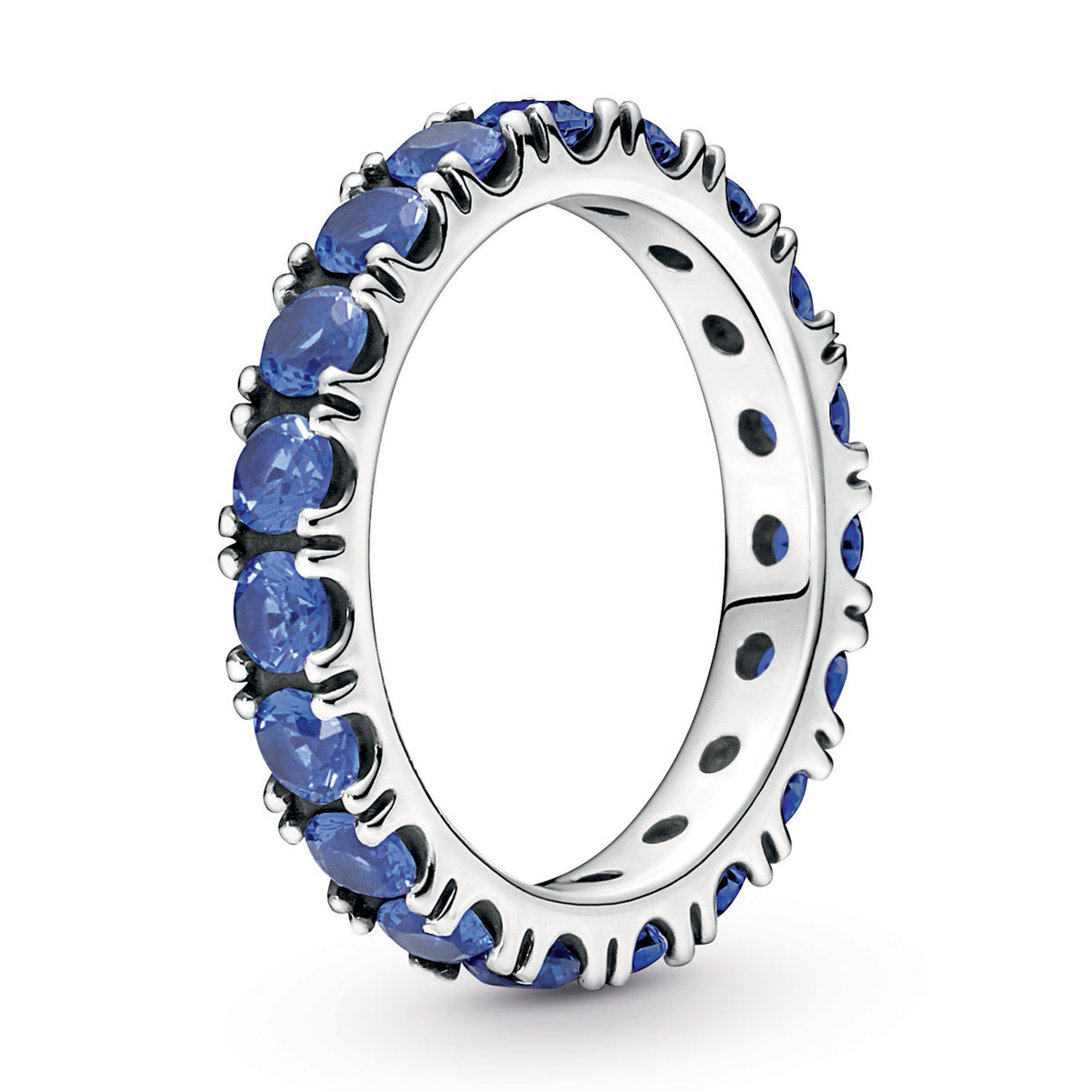 Pandora Sparkling Row Eternity Blue Ring – Elegant Gift Jewelry Set