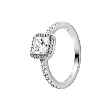 Pandora Square Sparkle Halo Ring – Elegant Gift Jewelry Set