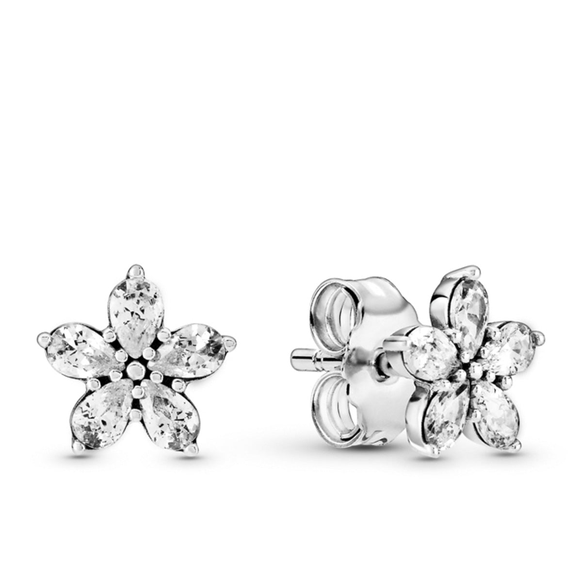 Pandora Sparkling Snowflake Stud Earrings – Elegant Gift Jewelry Set