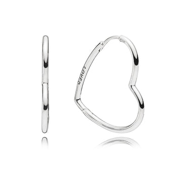 Pandora Small Asymmetric Hearts of Love Hoop Earrings – Elegant Gift Jewelry Set