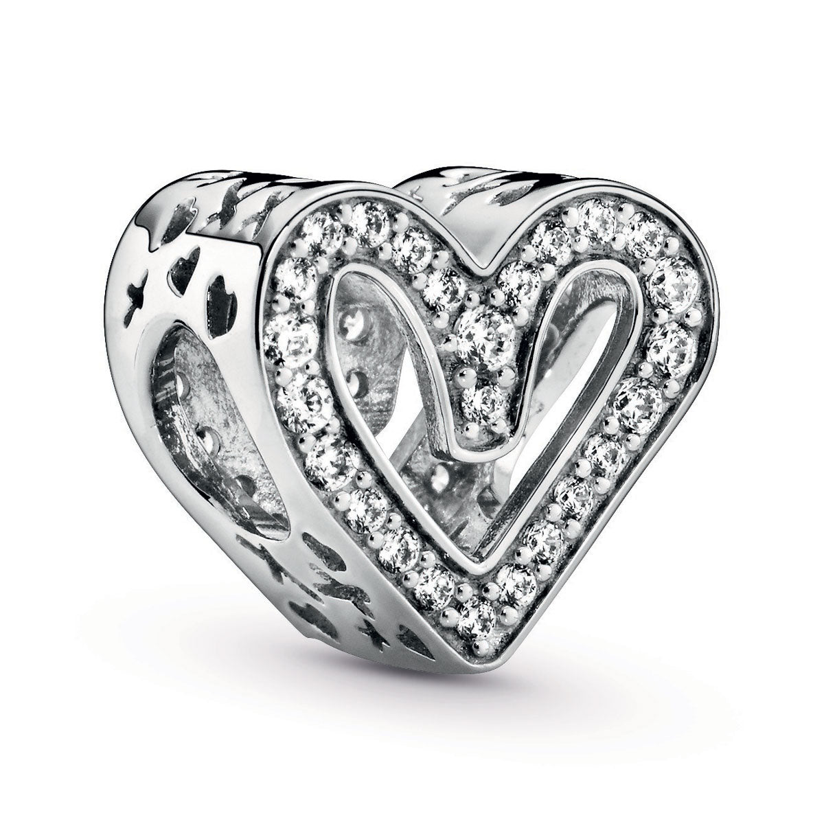 Pandora Sparkling Freehand Heart Charm – Elegant Gift Jewelry Set