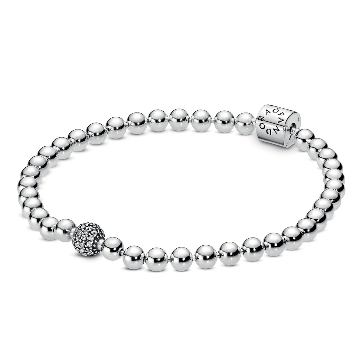 Pandora Beads & Pavé Bracelet – Elegant Gift Jewelry Set