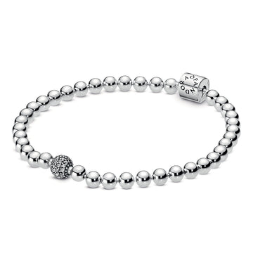 Pandora Beads & Pavé Bracelet – Elegant Gift Jewelry Set