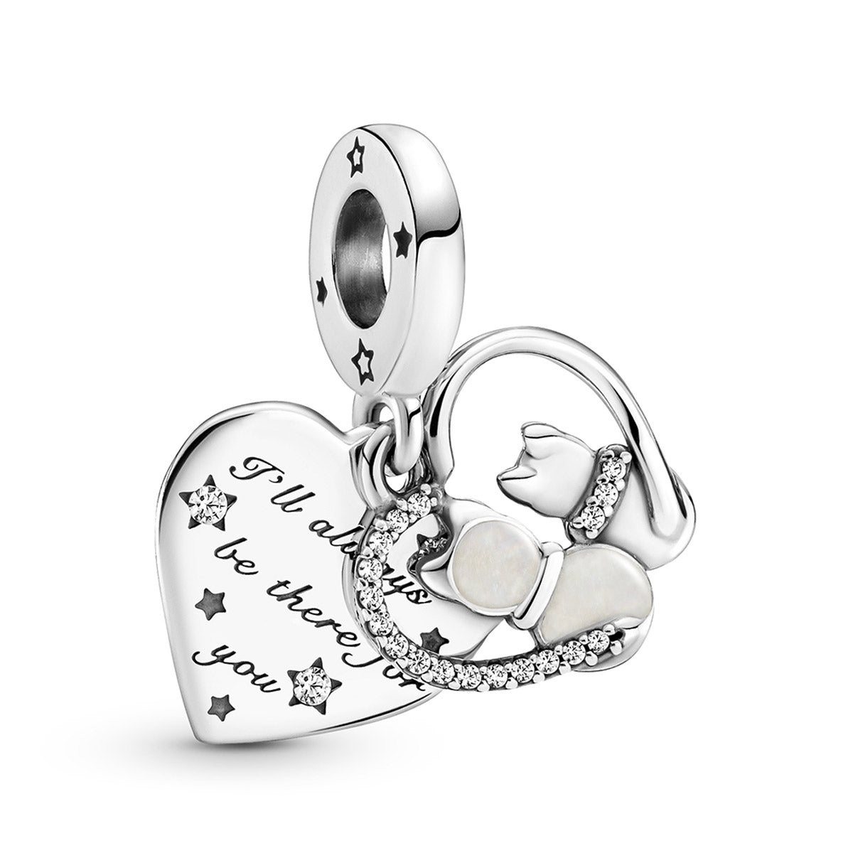 Pandora Cats & Hearts Dangle Charm – Elegant Gift Jewelry Set