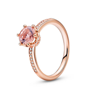 Pandora Pink Sparkling Crown Solitaire Ring – Elegant Gift Jewelry Set