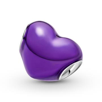 Pandora Metallic Purple Heart Charm – Elegant Gift Jewelry Set