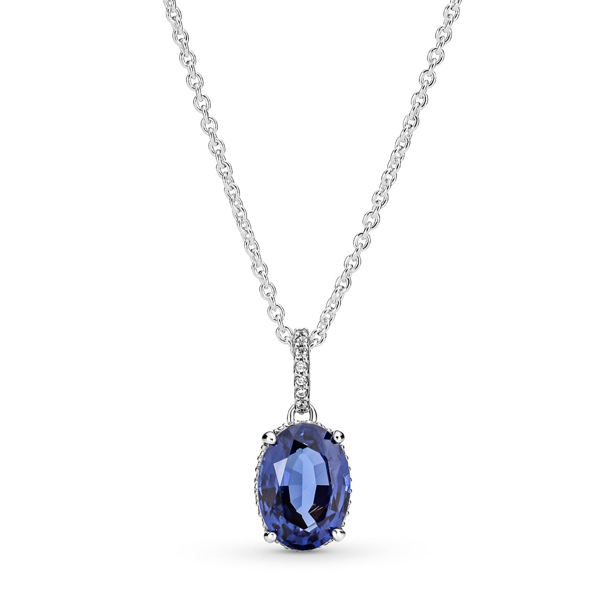 Pandora Sparkling Statement Halo Pendant Necklace – Elegant Gift Jewelry Set