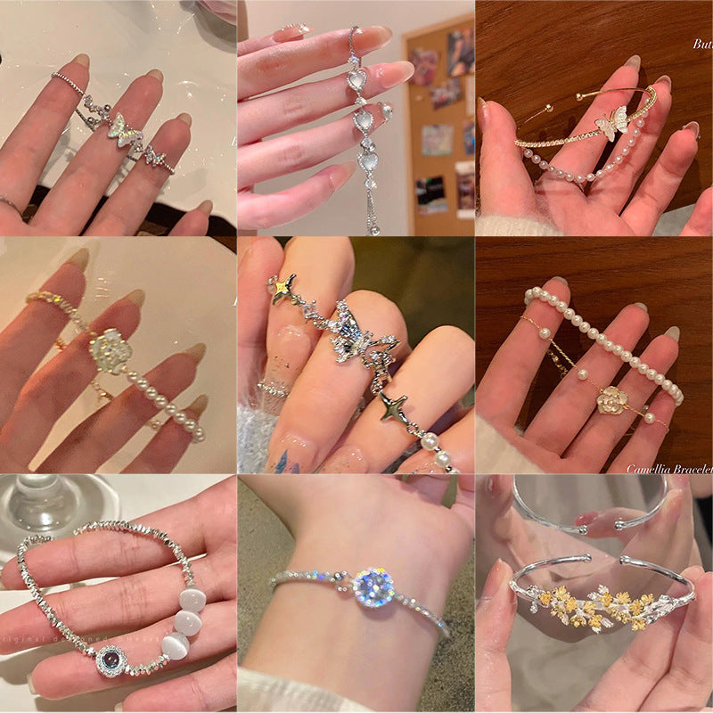 Versatile Beaded Women's Pearl Bracelet Ornament