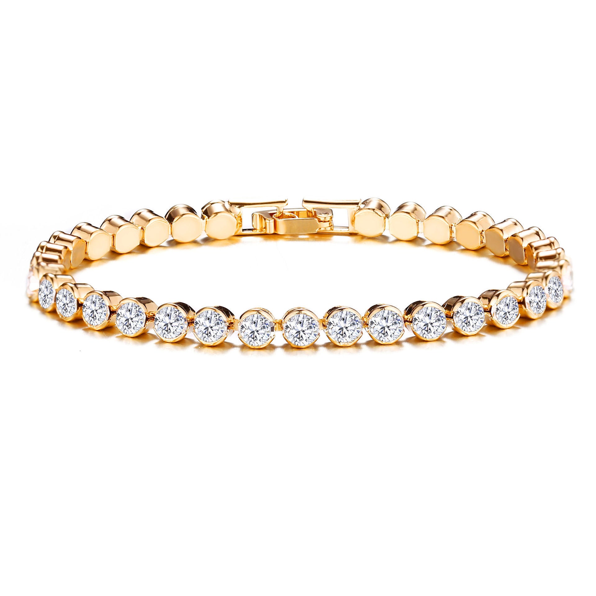 Women's Korean-style Crystal Silver-plated Bracelet