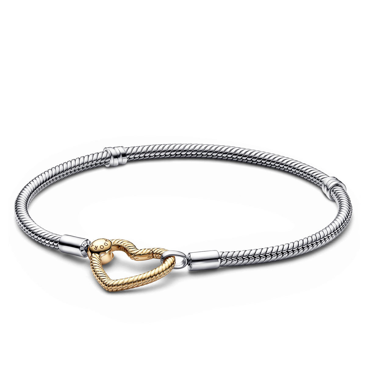Pandora Moments Open Heart Closure Snake Chain Bracelet – Elegant Gift Jewelry Set
