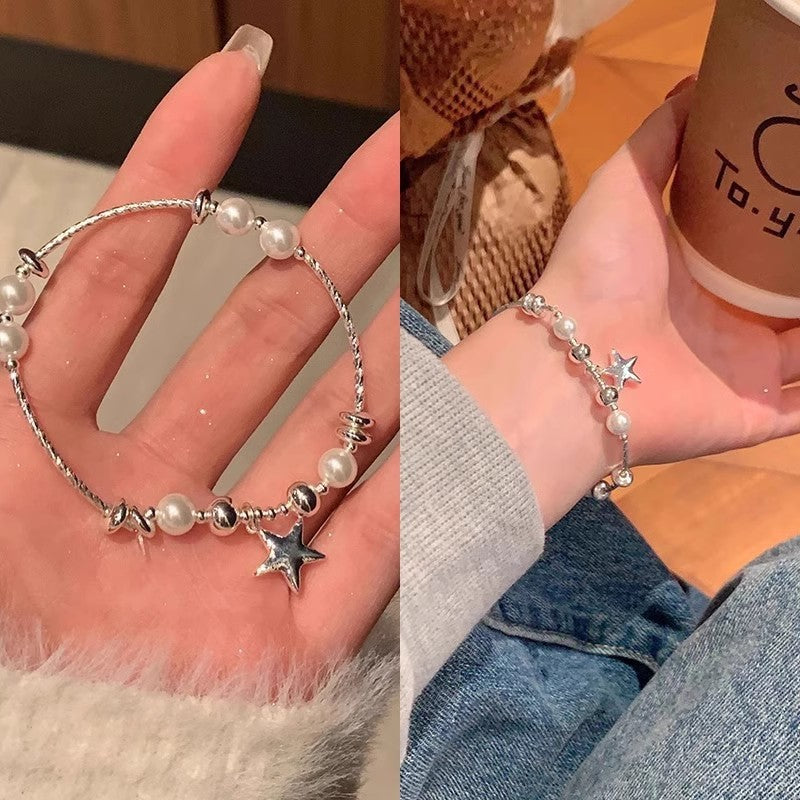 Versatile Beaded Women's Pearl Bracelet Ornament