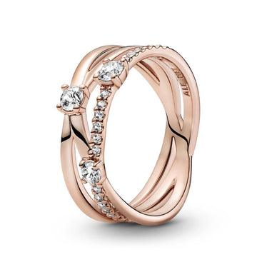 Pandora Sparkling Triple Band Ring - Final Sale – Elegant Gift Jewelry Set