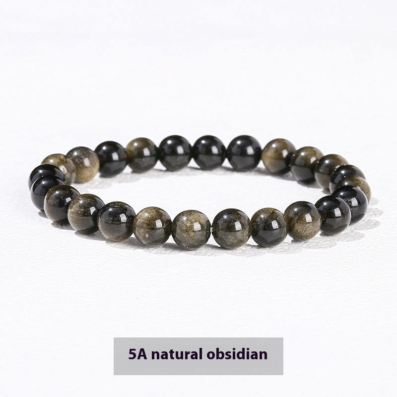 Natural Crystal Simple Single Circle Citrine Bracelet