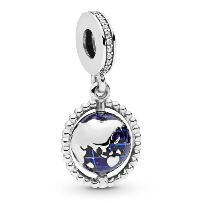 Pandora Spinning Globe Dangle Charm – Elegant Gift Jewelry Set