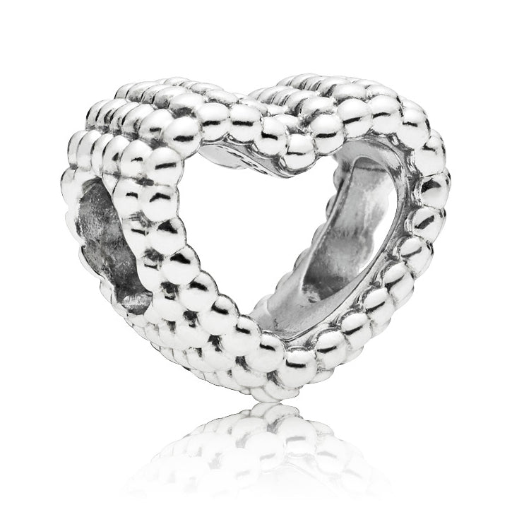 Pandora Beaded Heart Charm – Elegant Gift Jewelry Set