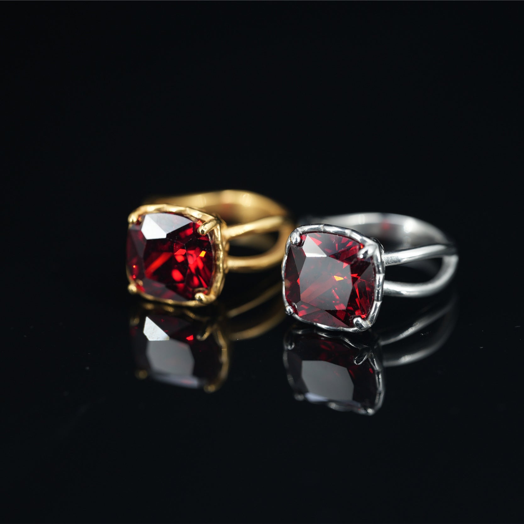 Design Retro Titanium Steel Great Diamond Ring