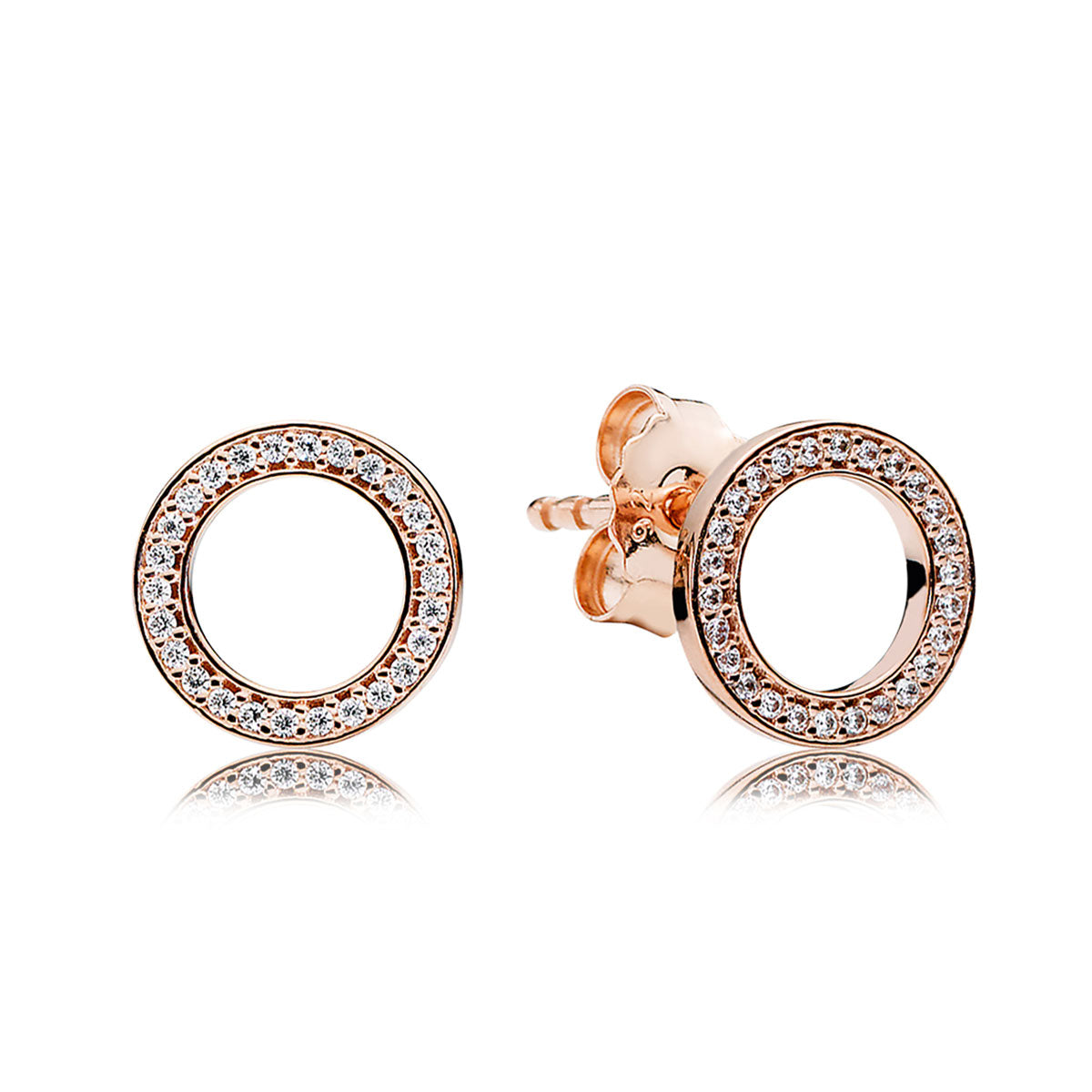 Pandora Sparkling Circle Stud Earrings – Elegant Gift Jewelry Set