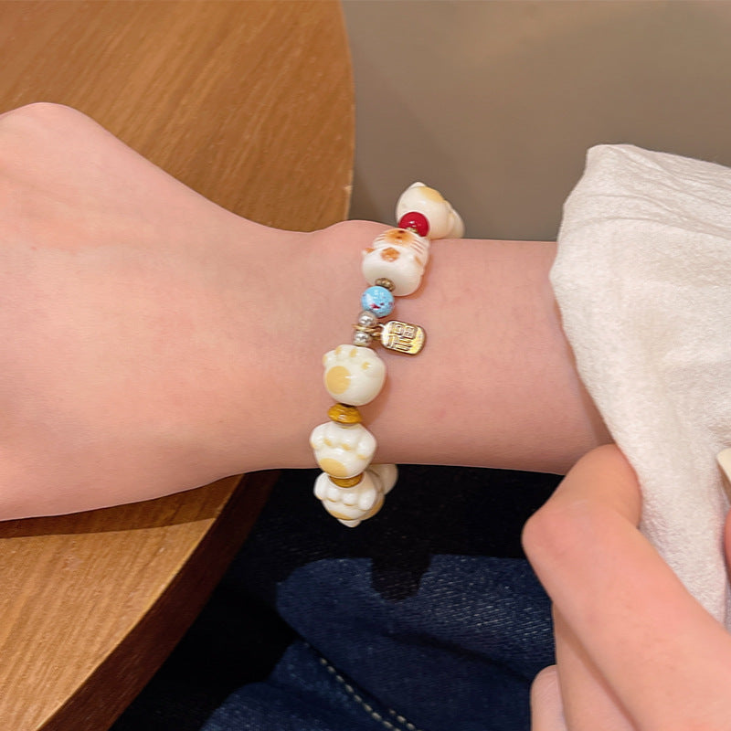 Versatile Beaded Women's Pearl Bracelet Ornament