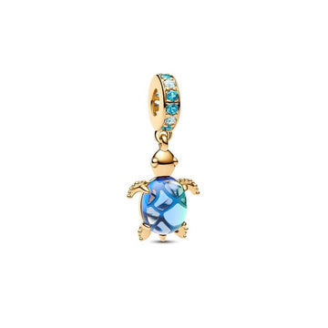 Pandora Sea Turtle Murano Glass Dangle Charm – Elegant Gift Jewelry Set