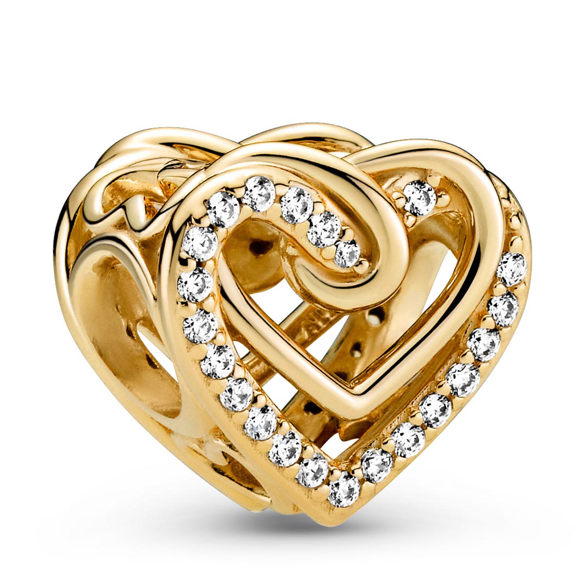 Sparkling Entwined Hearts Charm – Elegant Gift Jewelry Set