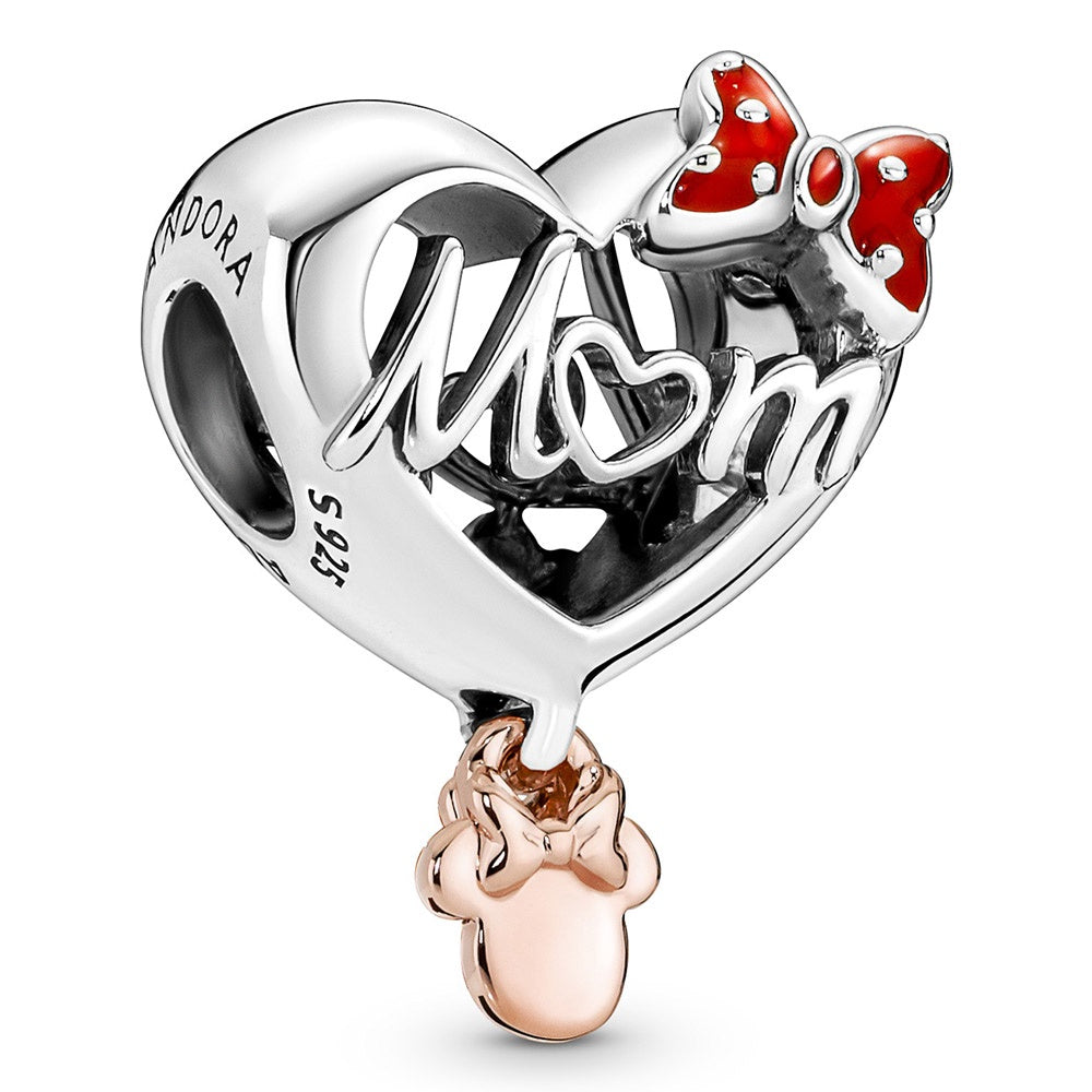 Pandora Disney Minnie Mouse Mom Heart Charm – Elegant Gift Jewelry Set