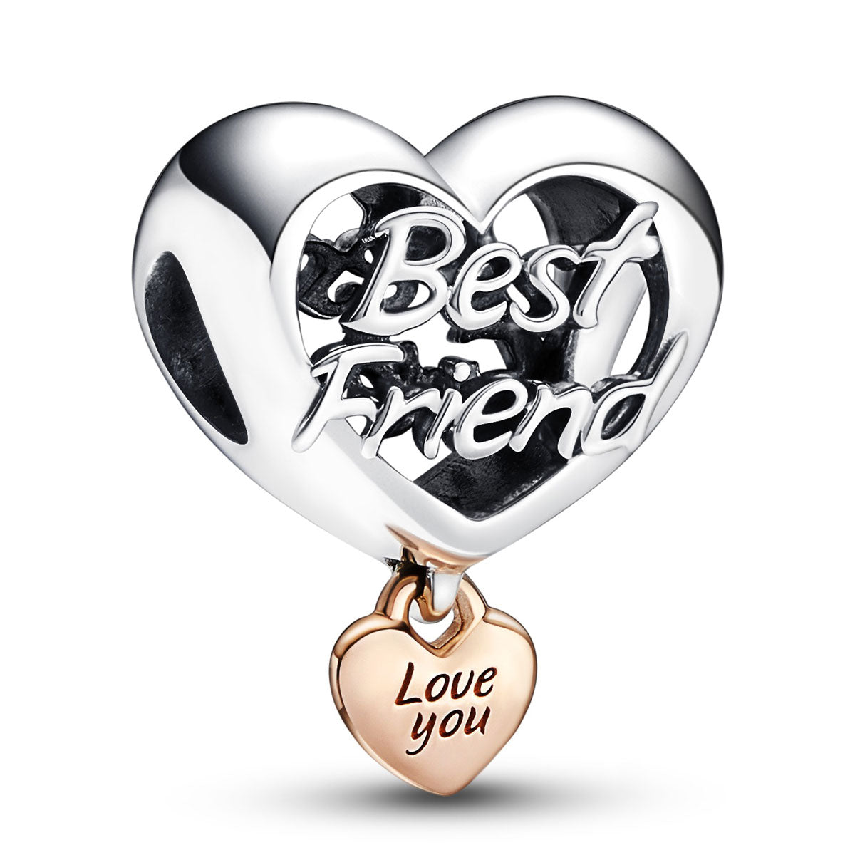 Pandora Love You Best Friend Heart Charm – Elegant Gift Jewelry Set