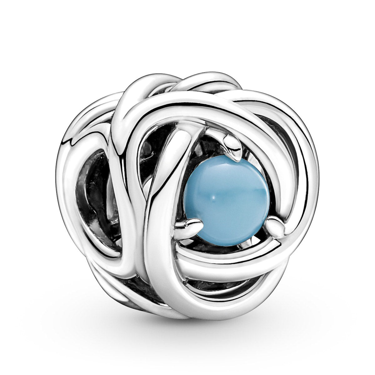 Pandora December - Turquoise Blue Eternity Circle Charm – Elegant Gift Jewelry Set