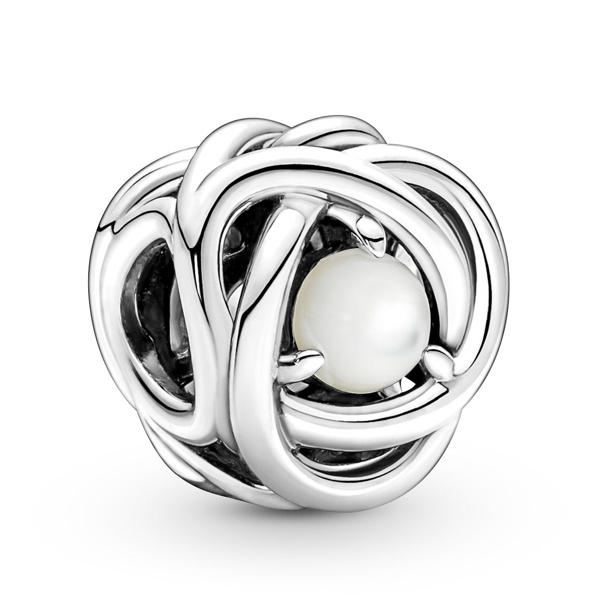 Pandora June - White Mother of Pearl Eternity Circle Charm – Elegant Gift Jewelry Set