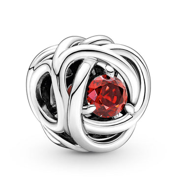 Pandora July - True Red Eternity Circle Charm – Elegant Gift Jewelry Set