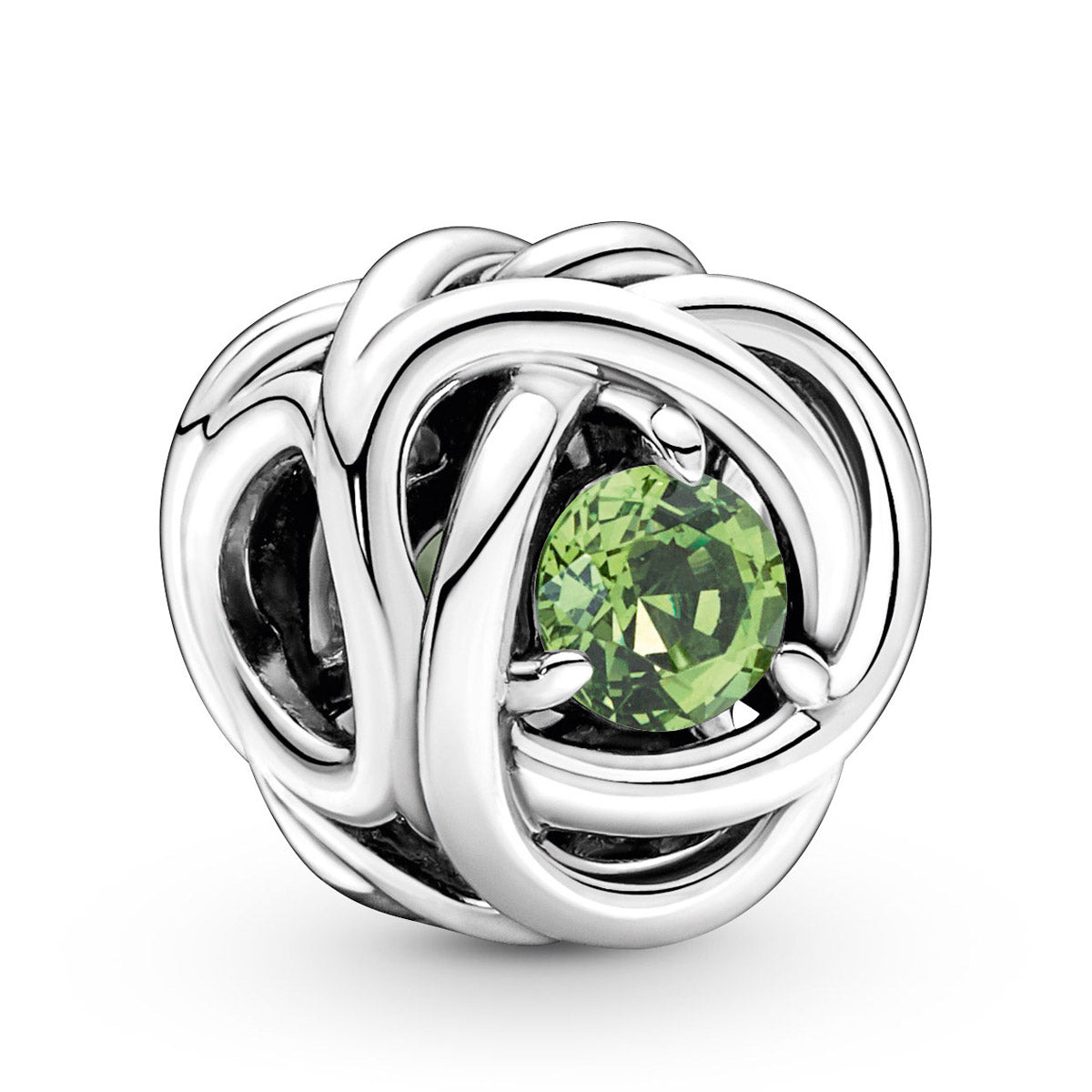 Pandora August - Spring Green Eternity Circle Charm – Elegant Gift Jewelry Set