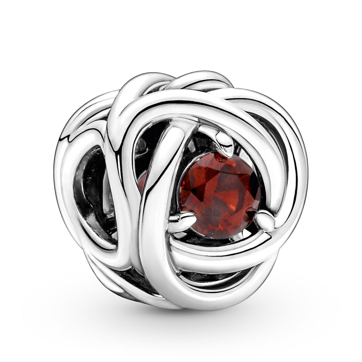 Pandora January - Red Eternity Circle Charm – Elegant Gift Jewelry Set