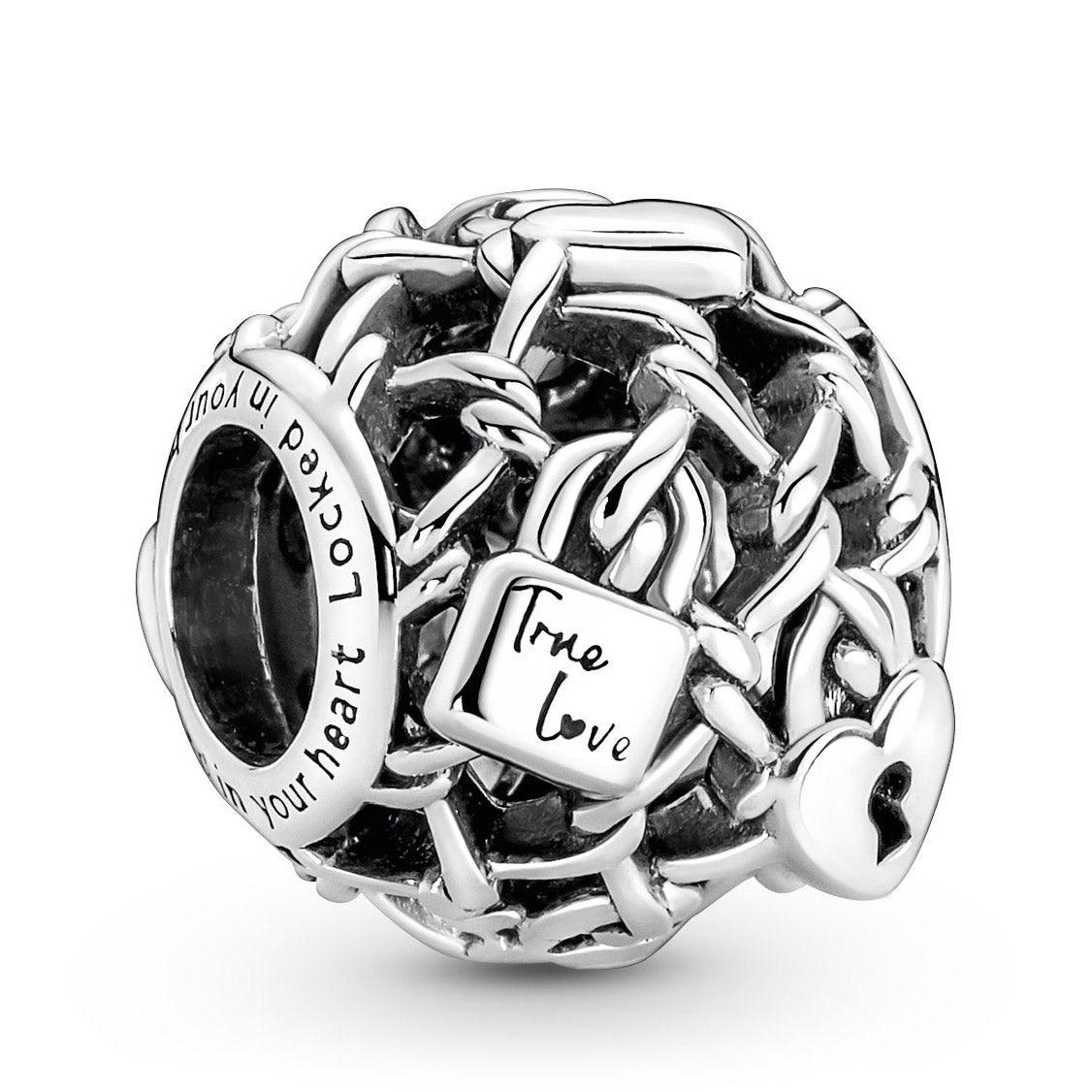 Pandora Openwork Chain Link Padlock Charm – Elegant Gift Jewelry Set