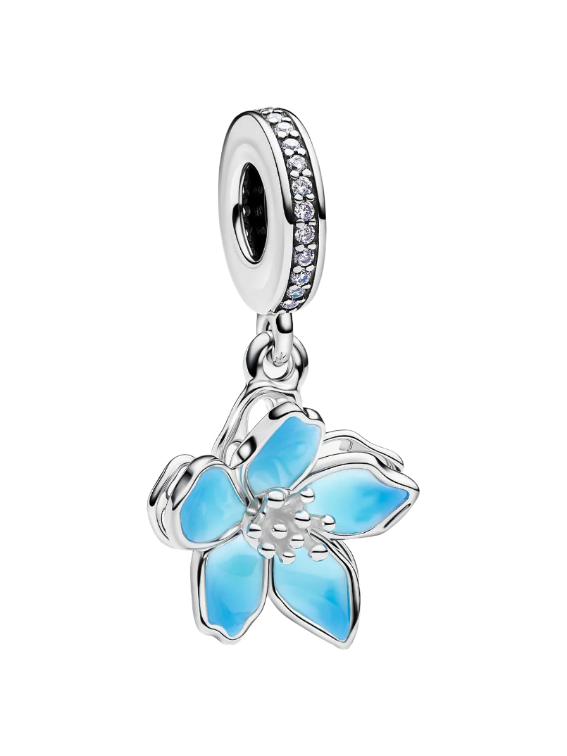 Pandora Blue Blossom Dangle Charm – Elegant Gift Jewelry Set
