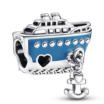 Pandora Anchored Cruise Ship Charm – Elegant Gift Jewelry Set