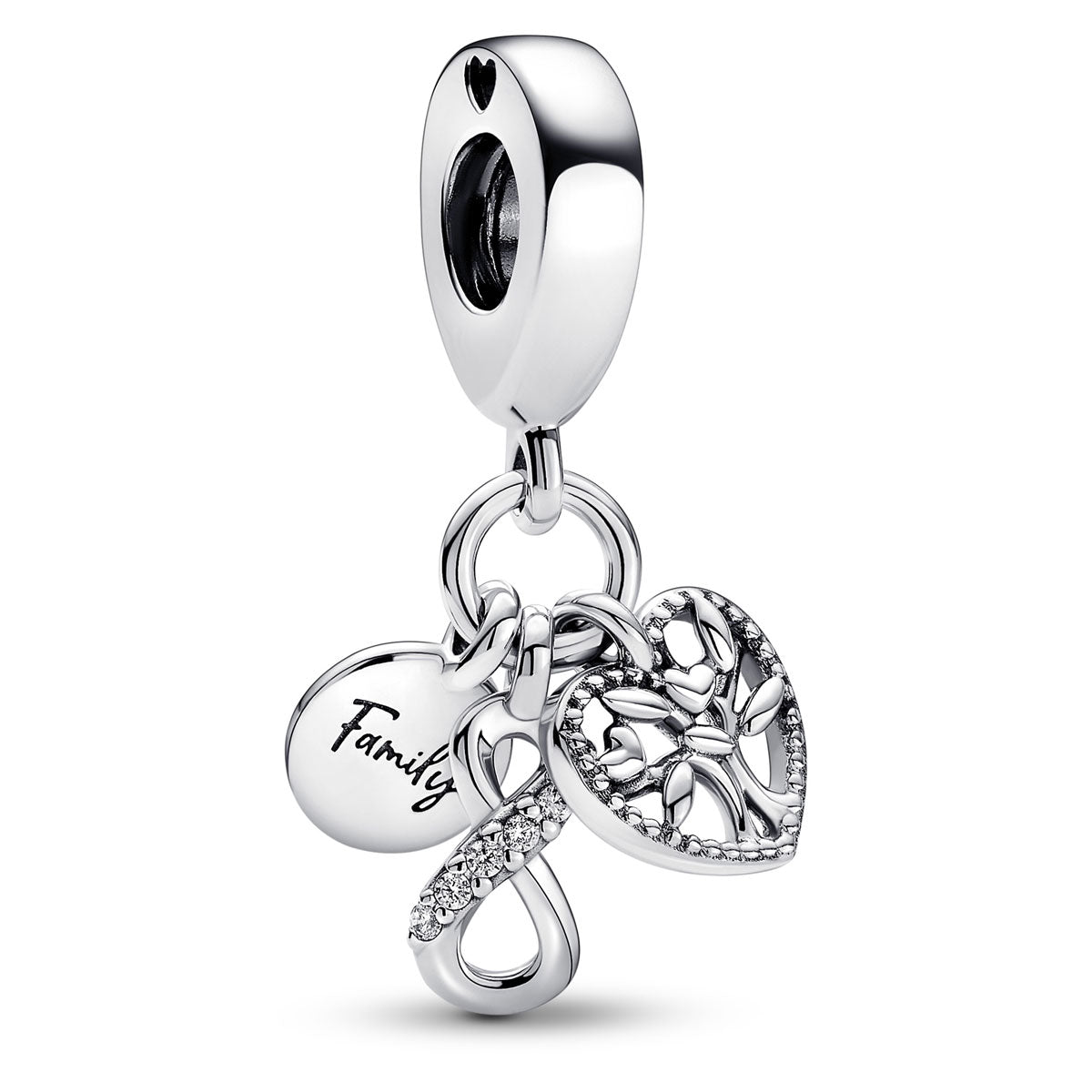 Pandora Family Infinity Triple Dangle Charm – Elegant Gift Jewelry Set