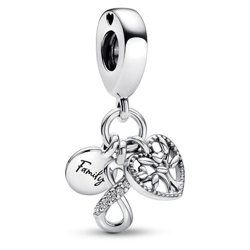 Pandora Family Infinity Triple Dangle Charm – Elegant Gift Jewelry Set