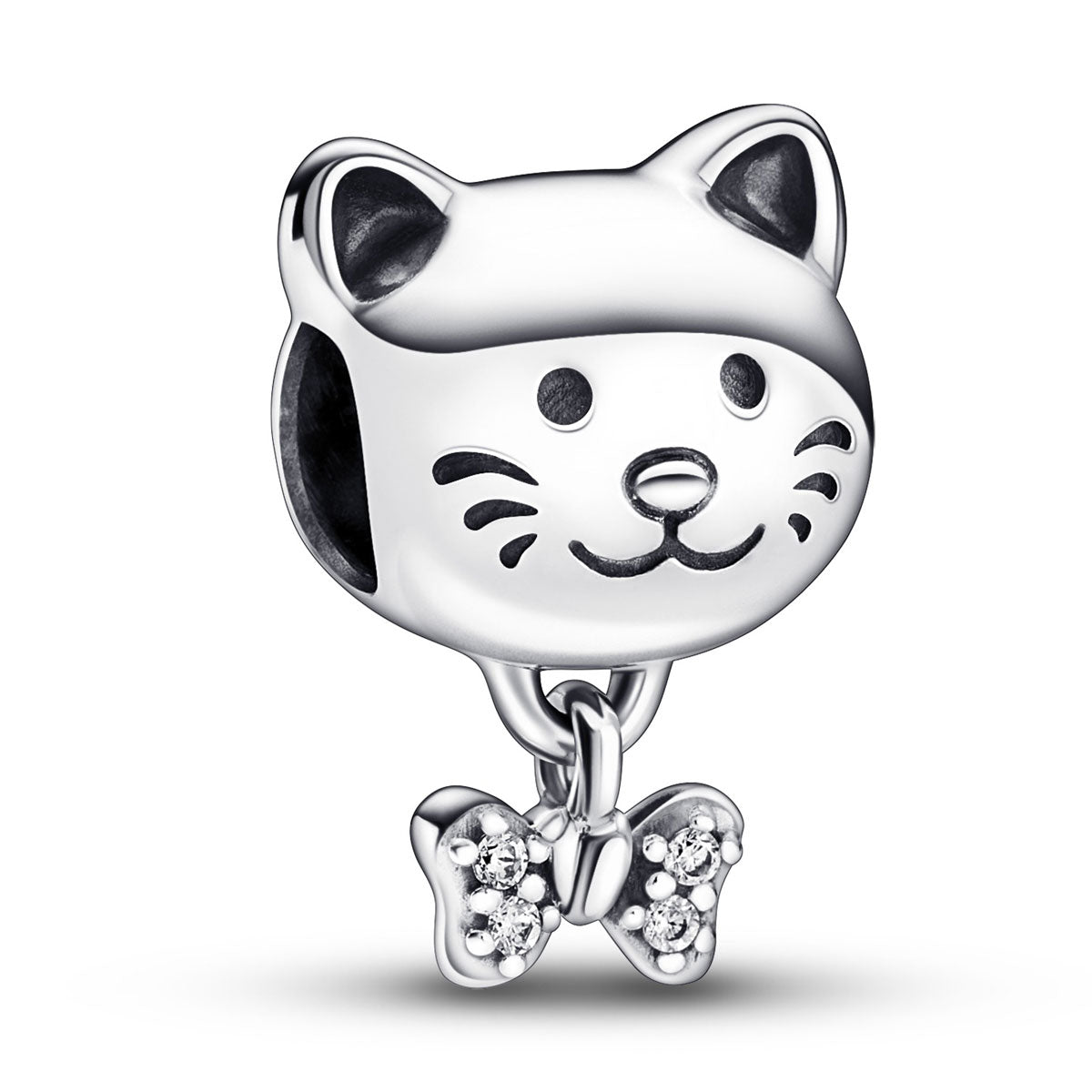 Pandora Pet Cat & Bow Charm – Elegant Gift Jewelry Set