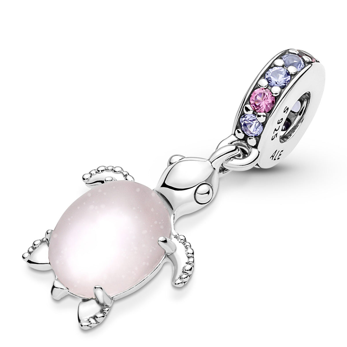 Pandora Pink Sea Turtle Murano Glass Dangle Charm – Elegant Gift Jewelry Set